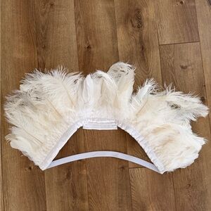 Showgirl Feather Shawl Carnival Feather Scarf Stage Show Feather Wrap